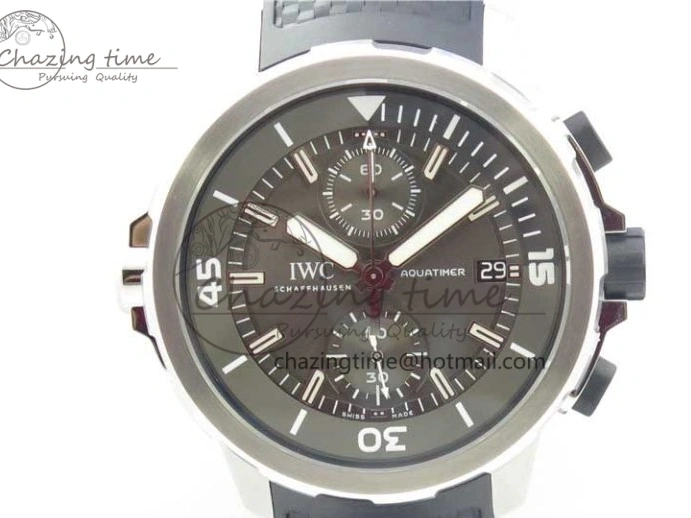 MIROTIME 0110 Aquatimer Chrono IW376803 V6F 1:1 Best Edition Gray Dial on Rubber Strap A FlexibleFit 7153